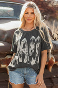 Vintage Yall Cowboy Boots Graphic Tee Threaded Pear