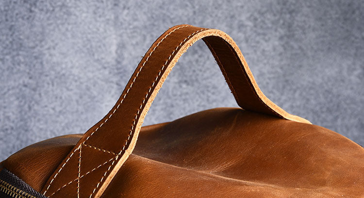 Vintage Crazy Horse Leather Travel Backpack Sell My Stuff