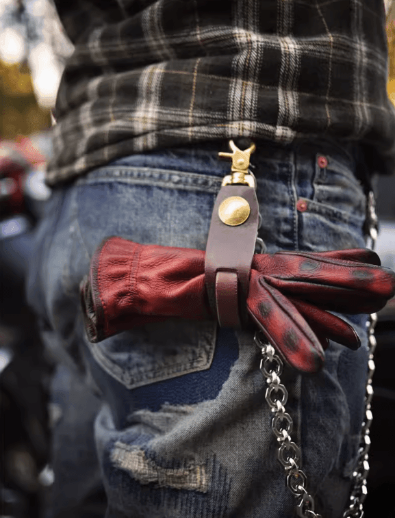 Leather Anti-Loss Motorcycle Glove Clip