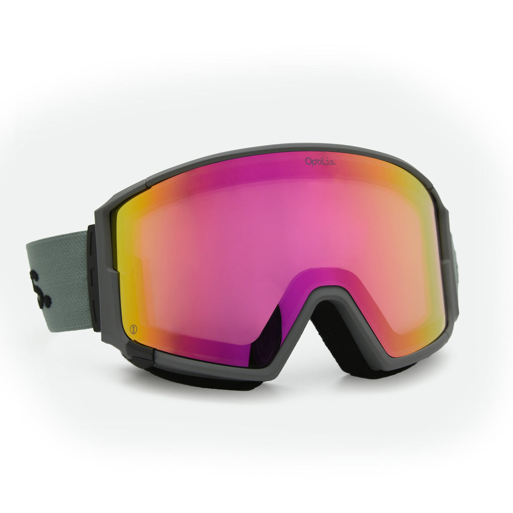 Grey Wolf Ski & Snowboard Goggles (Cherry Lemonade Mirrored Lens)