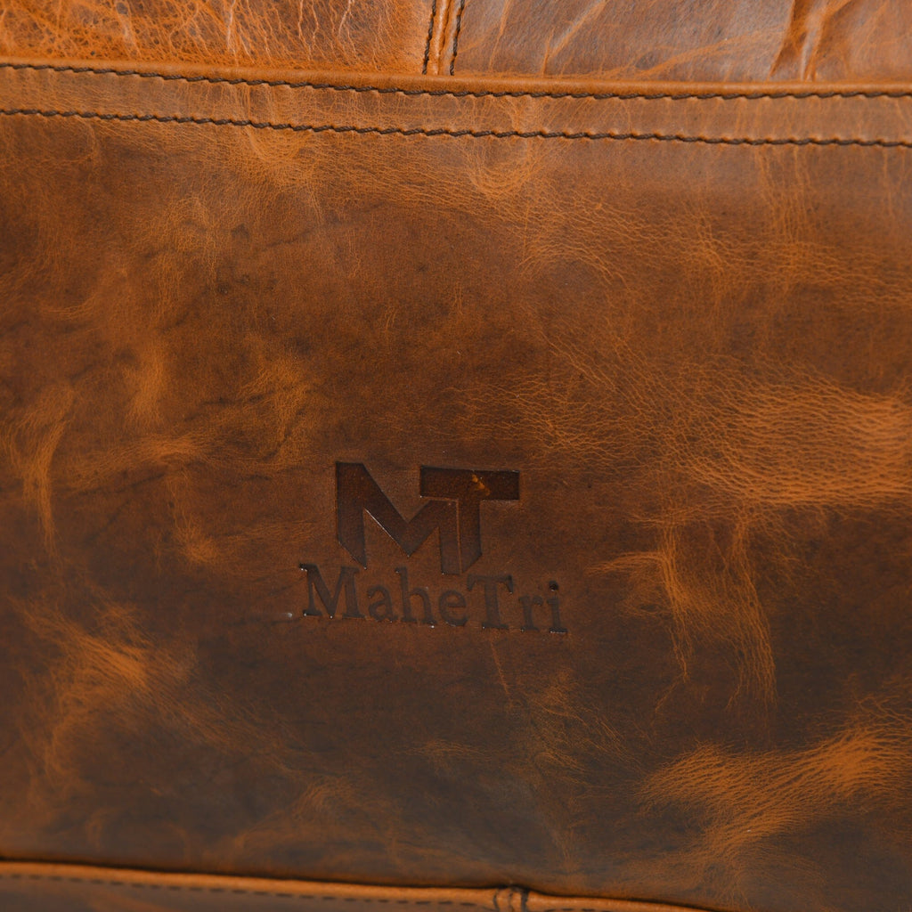 Leather Gym Travel Bag, Round Classy Leather Bags