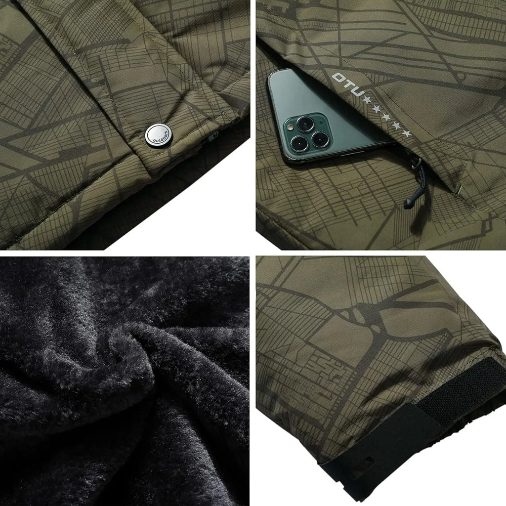 Men's Waterproof Ski Jacket Snowboarding Windbreaker Warm Winter Hooded Mountain Snow Coat Rnispir Store