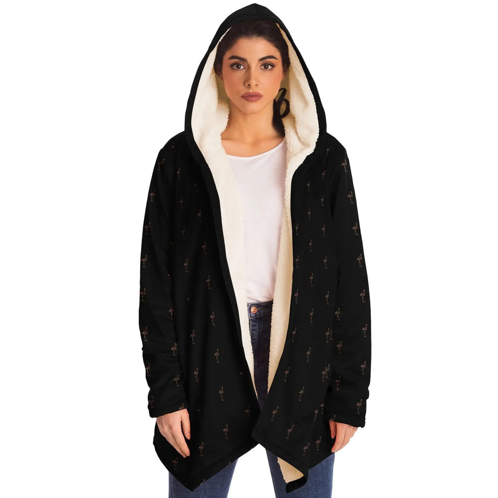 Classic Flamingo Silhouette Cloak Hoodie The Popular Flamingo