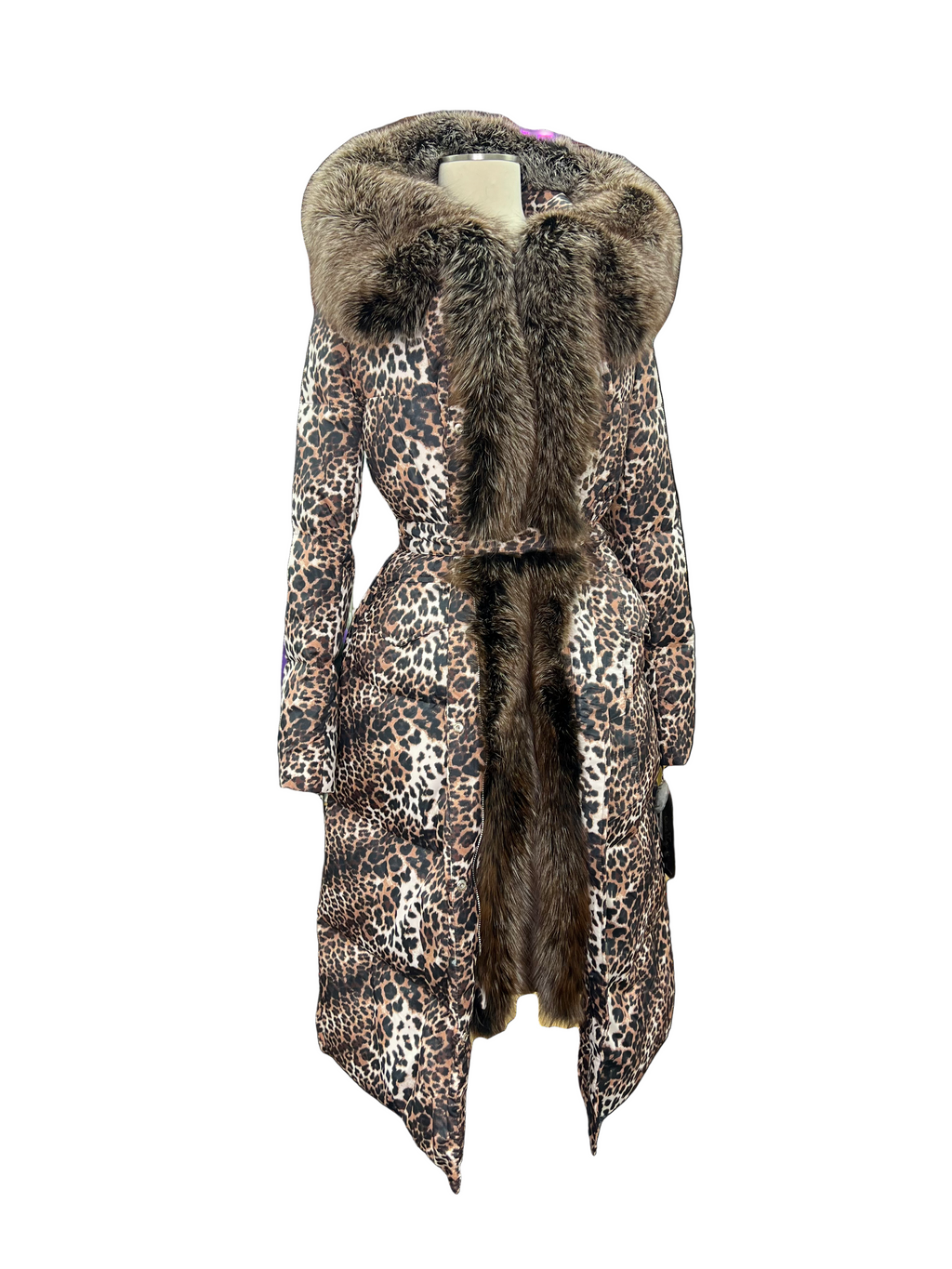 Genuine Silver Fox Down Insulated Parka