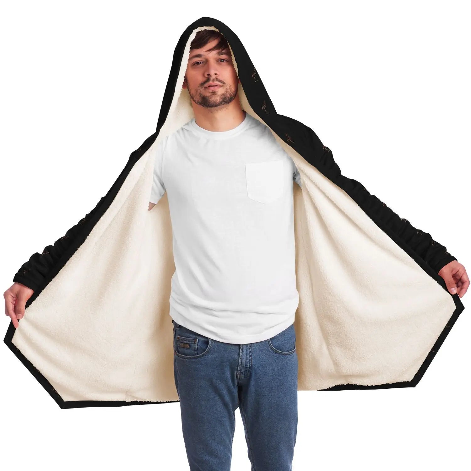 Classic Flamingo Silhouette Cloak Hoodie The Popular Flamingo