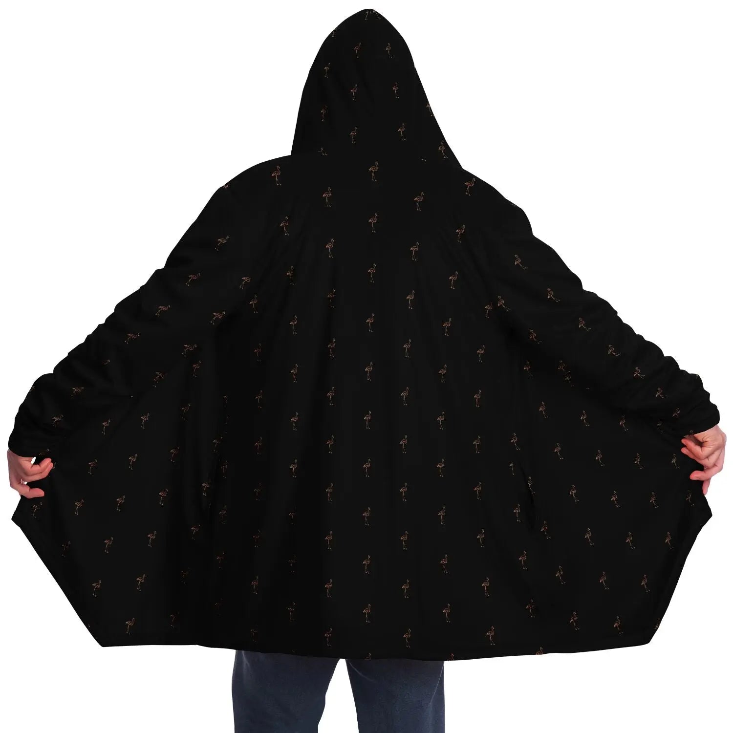 Classic Flamingo Silhouette Cloak Hoodie The Popular Flamingo