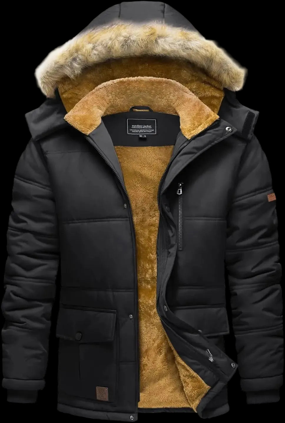 7DAY'S Men's Winter Jacket with Hood Water Repellent Windproof Thicken Parka Winter Coat 7DAY'S