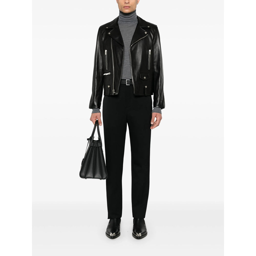 Saint Laurent Black Jackets - Biker Jackets Men
