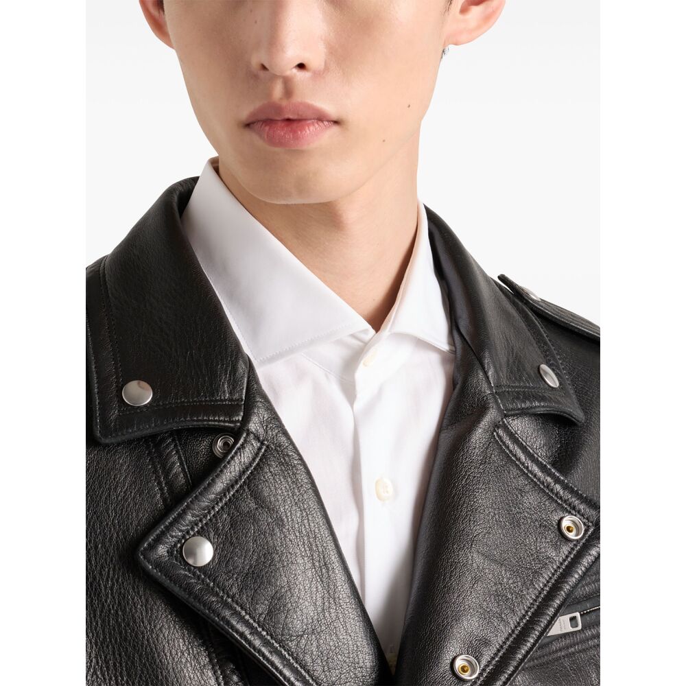 Prada Black Jackets - Leather Jackets Men