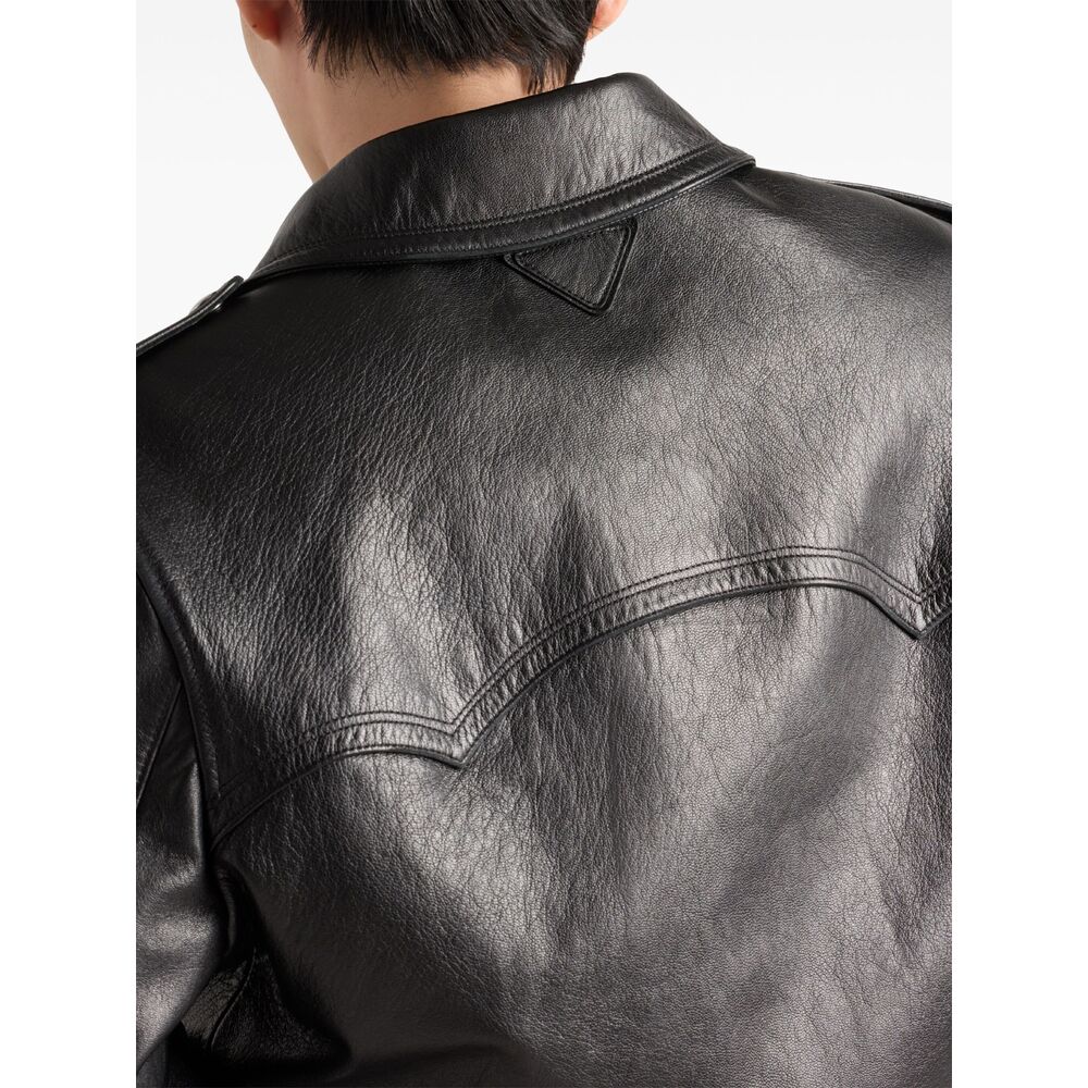 Prada Black Jackets - Leather Jackets Men