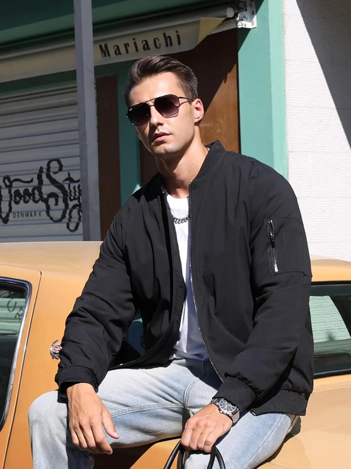 7DAY'S Men's Bomber Jackets Thermal Quilted Jacket Water Resistant Warm Winter Coats 7DAY'S