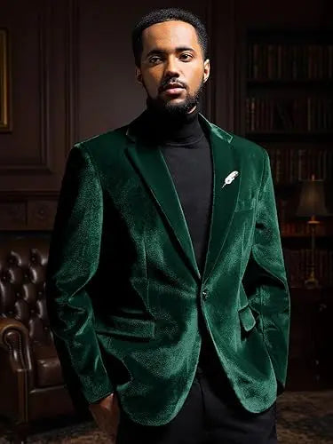 Green Velvet Blazer Avelay Fashion