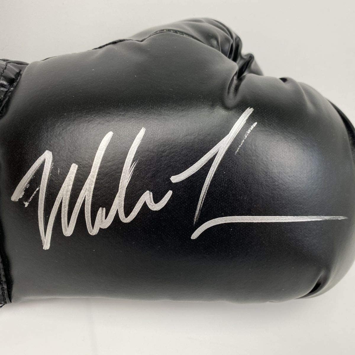 Autographed/Signed Mike Tyson Imperfect Black Everlast Boxing Glove Athlete Hologram COA