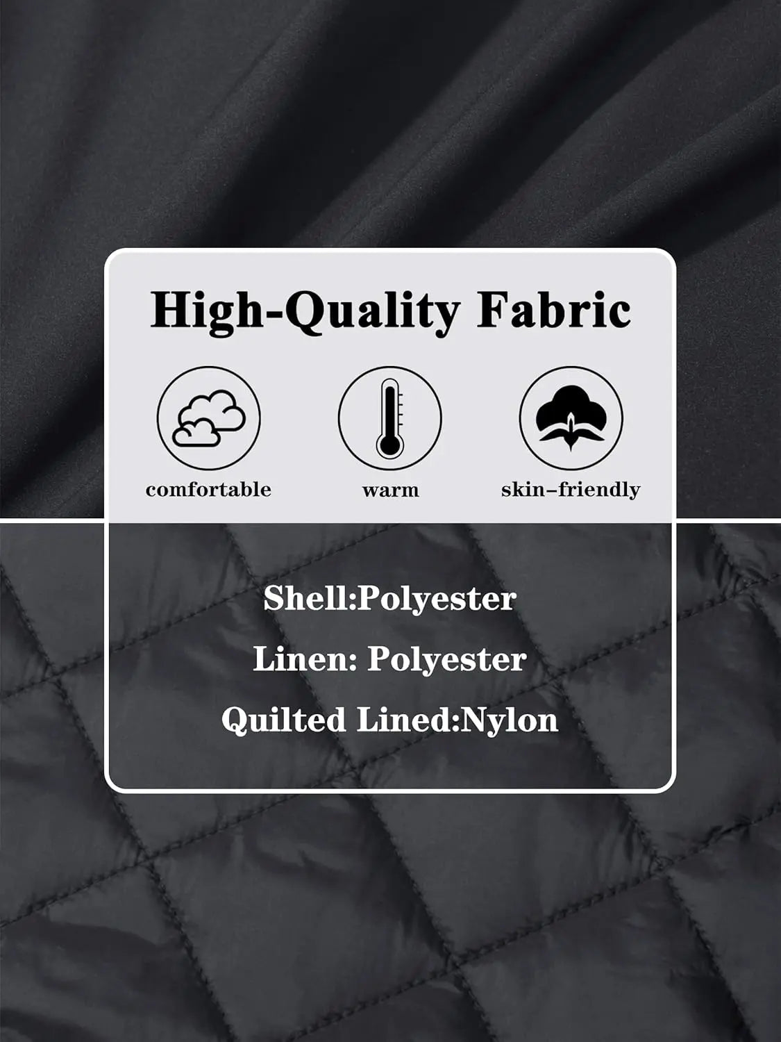 7DAY'S Men's Bomber Jackets Thermal Quilted Jacket Water Resistant Warm Winter Coats 7DAY'S