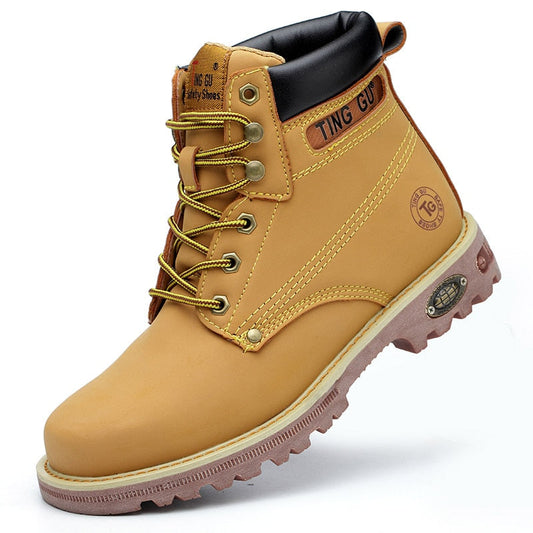 Steel Toe Safety Work Boots for Men - Outdoor Work Shoes with Anti-Piercing Protection