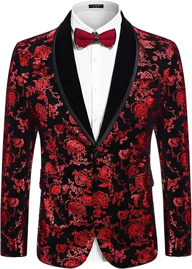 Velvet Floral Blazer Avelay Fashion