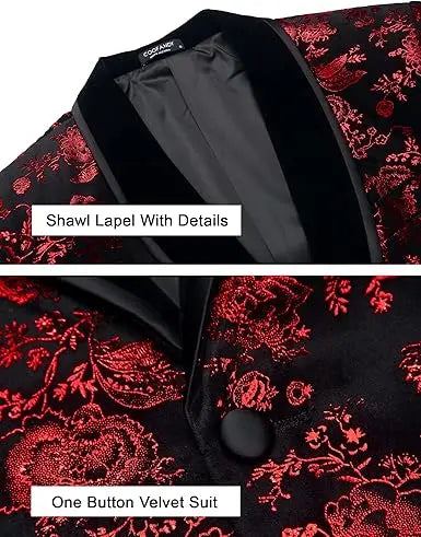 Velvet Floral Blazer Avelay Fashion