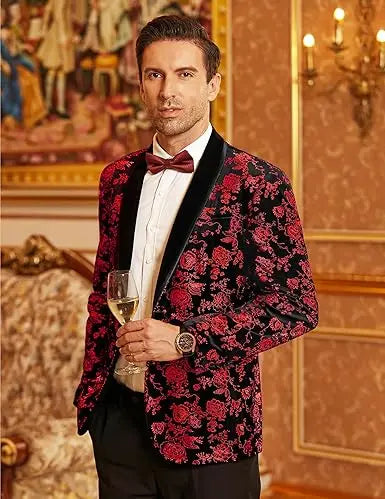 Velvet Floral Blazer Avelay Fashion