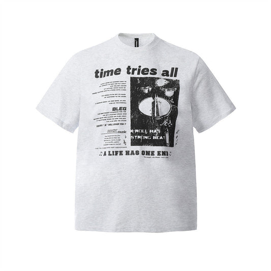 Harajuku Letter Print Short Sleeve Tee - Casual Streetwear