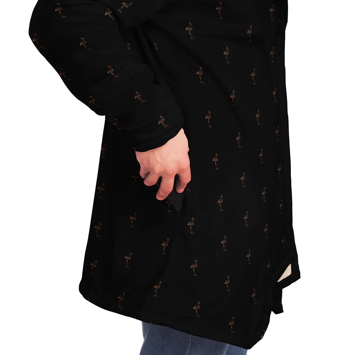 Classic Flamingo Silhouette Cloak Hoodie The Popular Flamingo