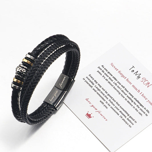 Men's Harajuku Style Stainless Steel Woven Bracelet
