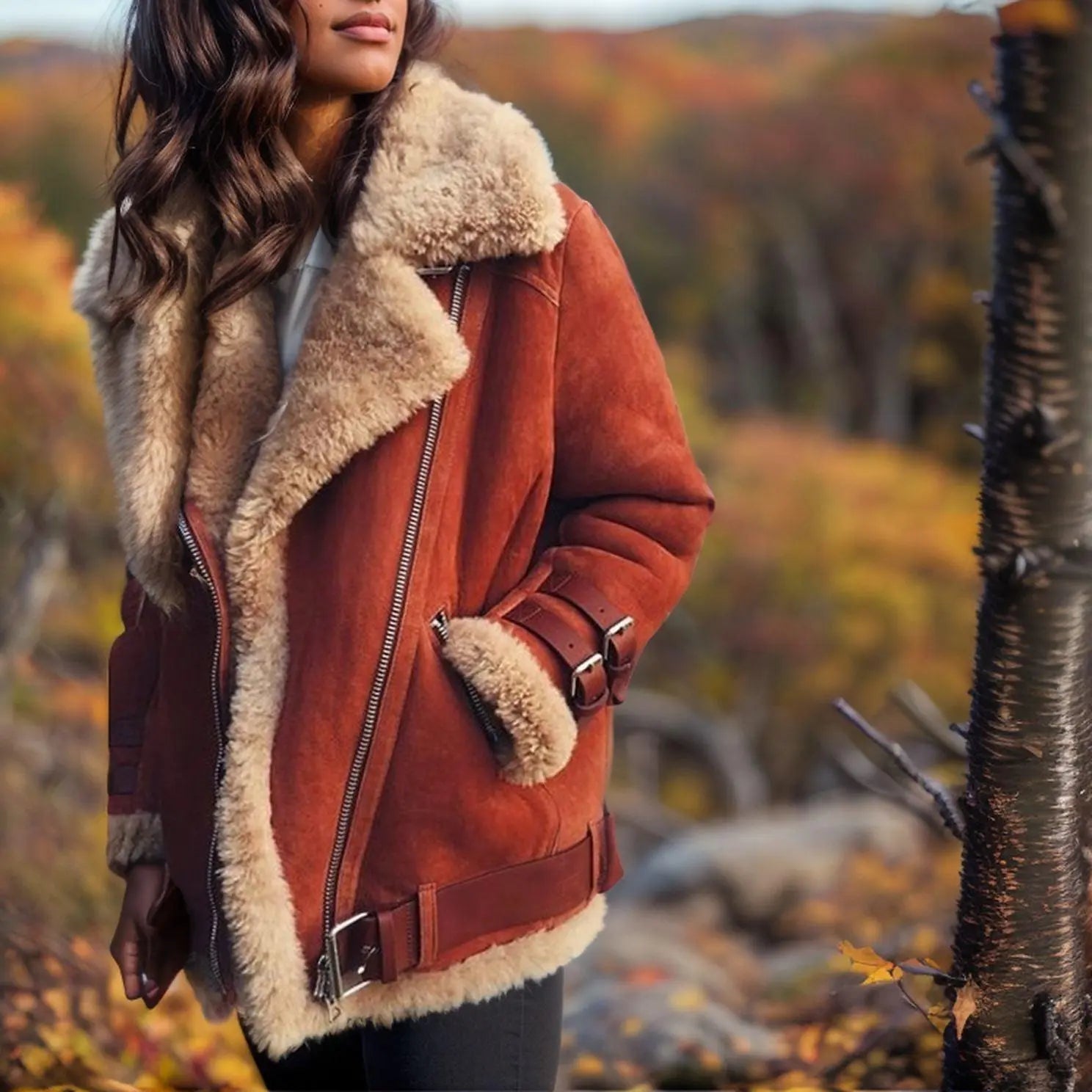 Western Fur & Suede Coat | Stylish Country Girl Jacket for Fall & Winter Country in My Heart