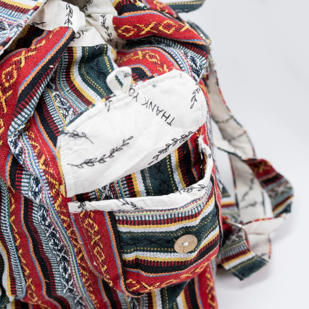 Recycled Travel Backpack Delhi Rice Love