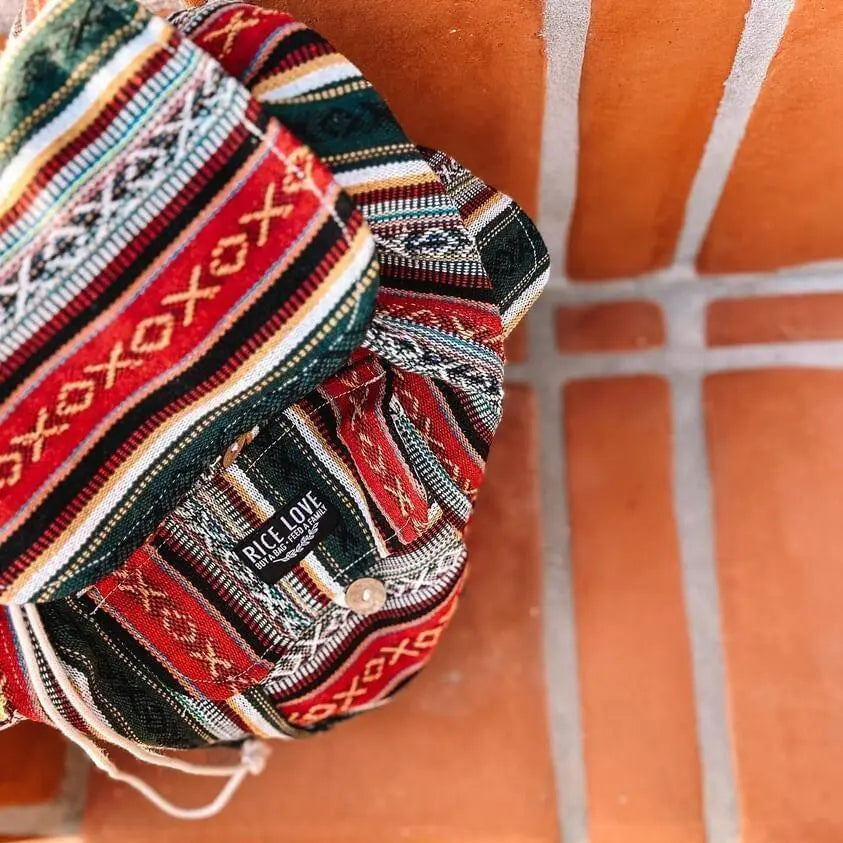Recycled Travel Backpack Delhi Rice Love