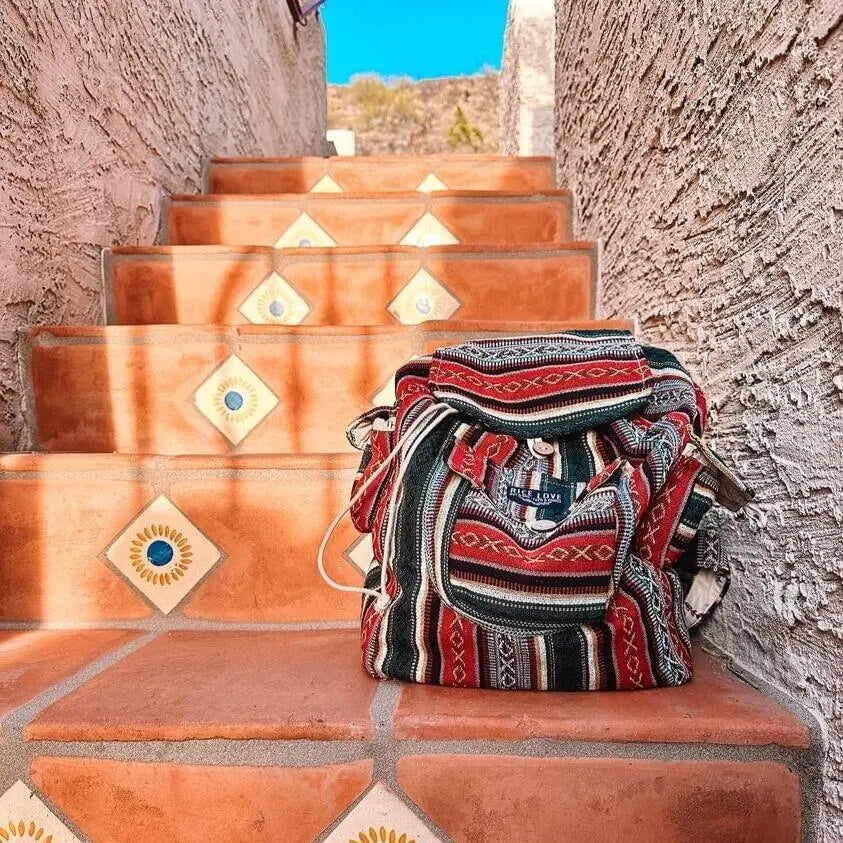 Recycled Travel Backpack Delhi Rice Love