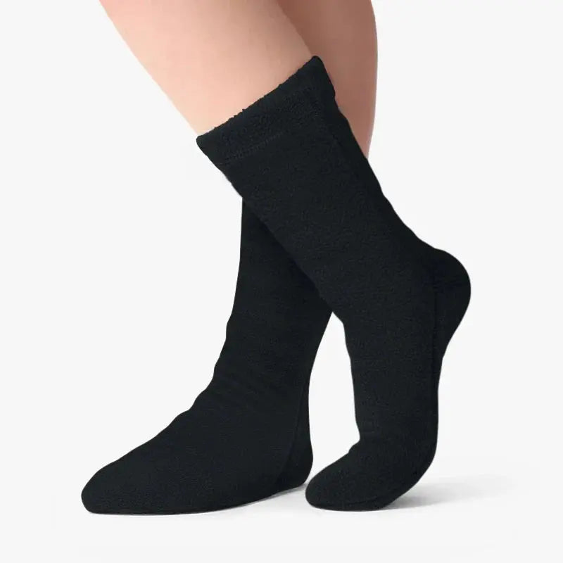 Polar Feet Supersoft Fleece Socks - Black Polar Feet® LLC