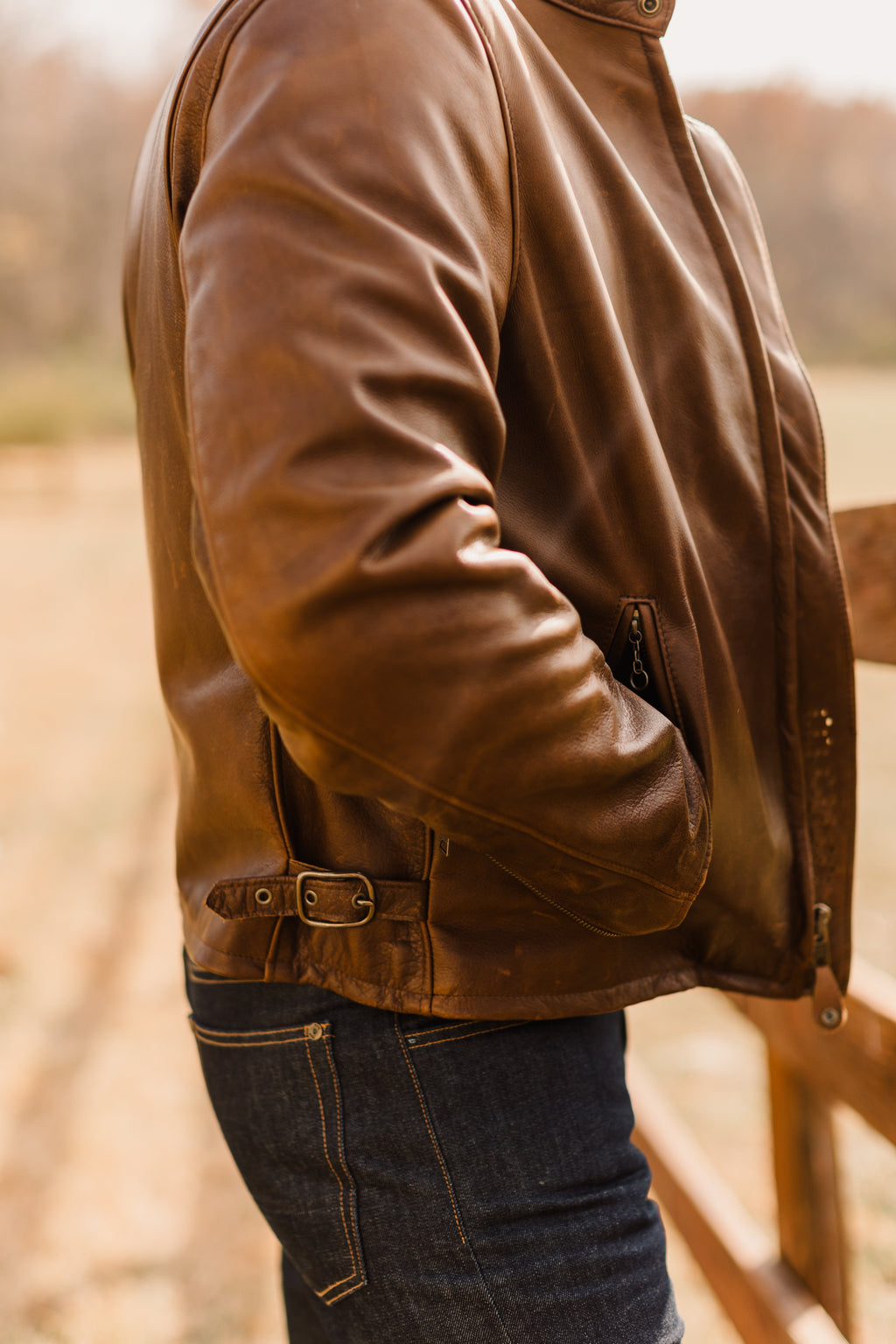 Schott x Ball and Buck Perfecto Leather Jacket