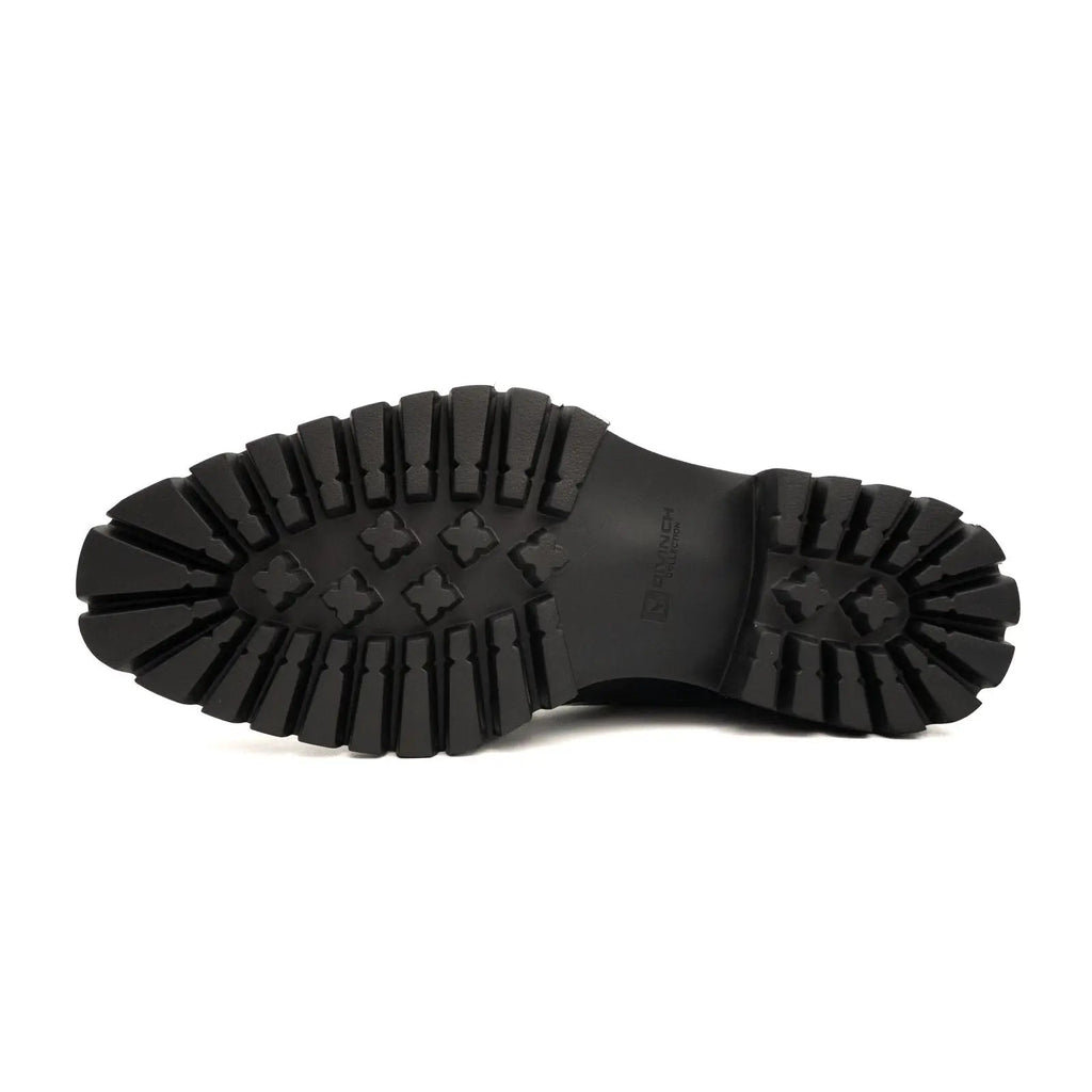 Blue Patent Lug Sole Boot