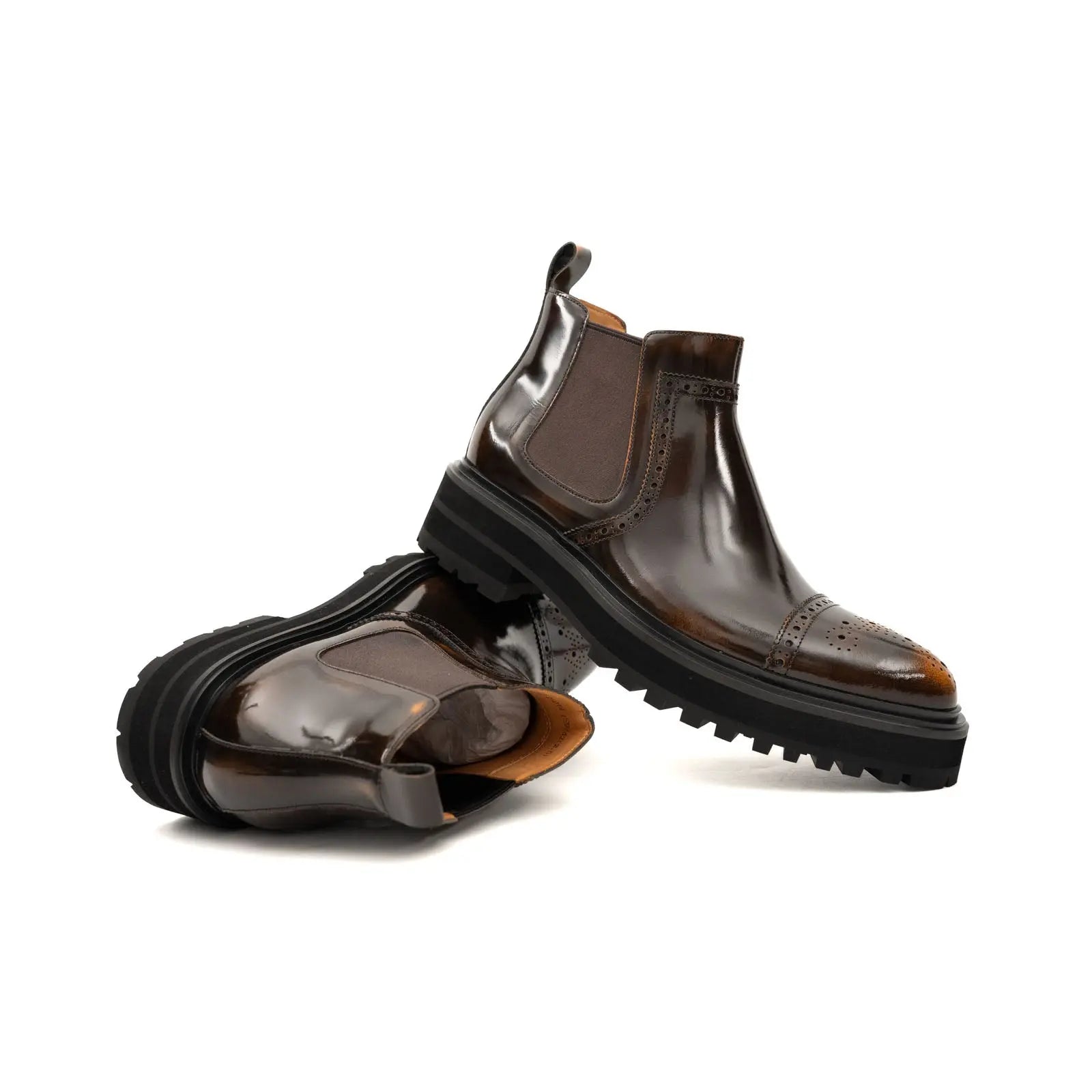 Brogue Platform Chelsea Boot