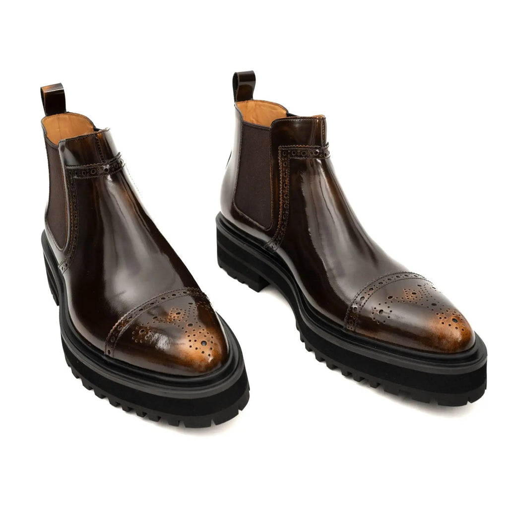 Brogue Platform Chelsea Boot