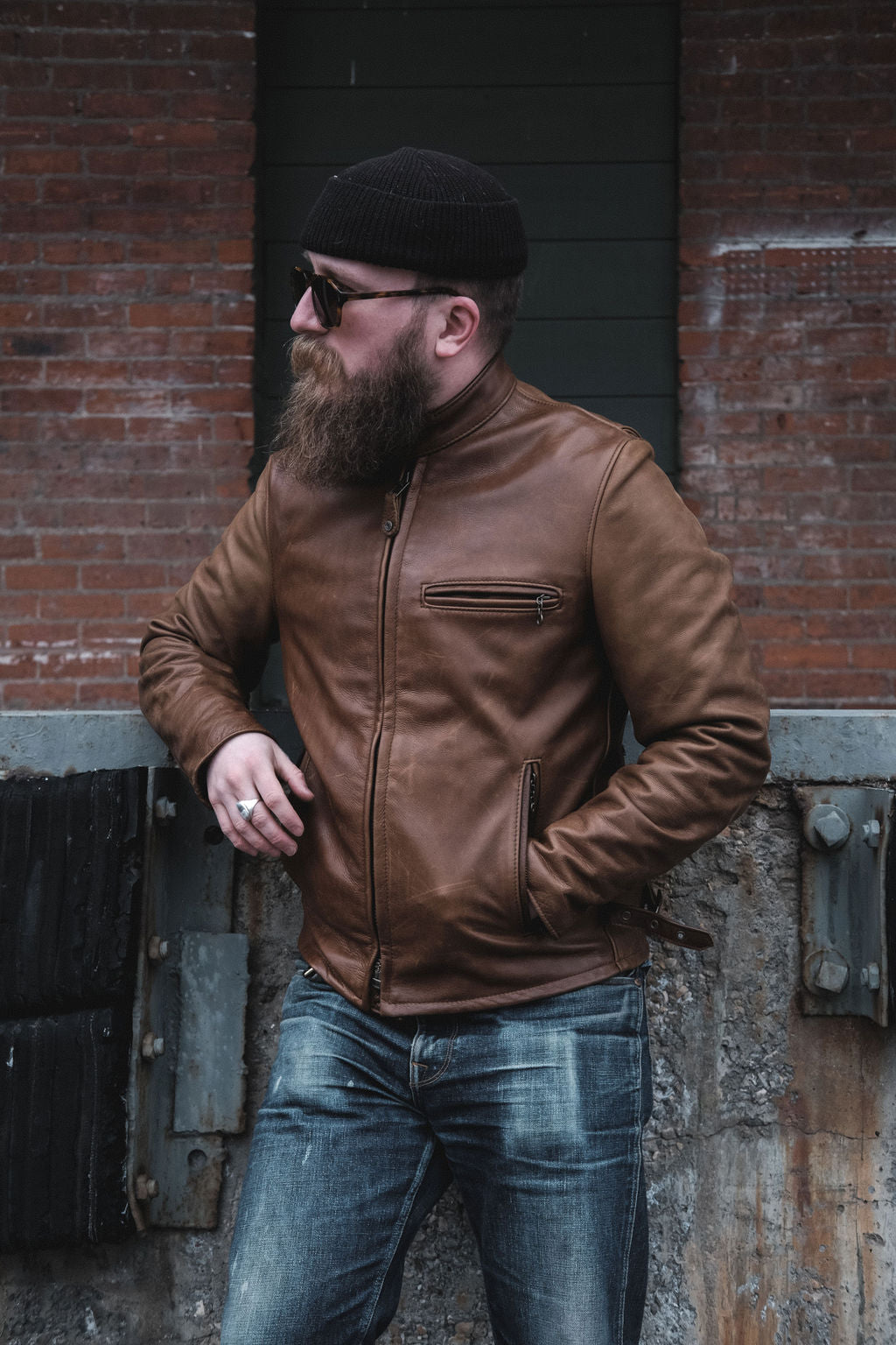 Schott x Ball and Buck Perfecto Leather Jacket