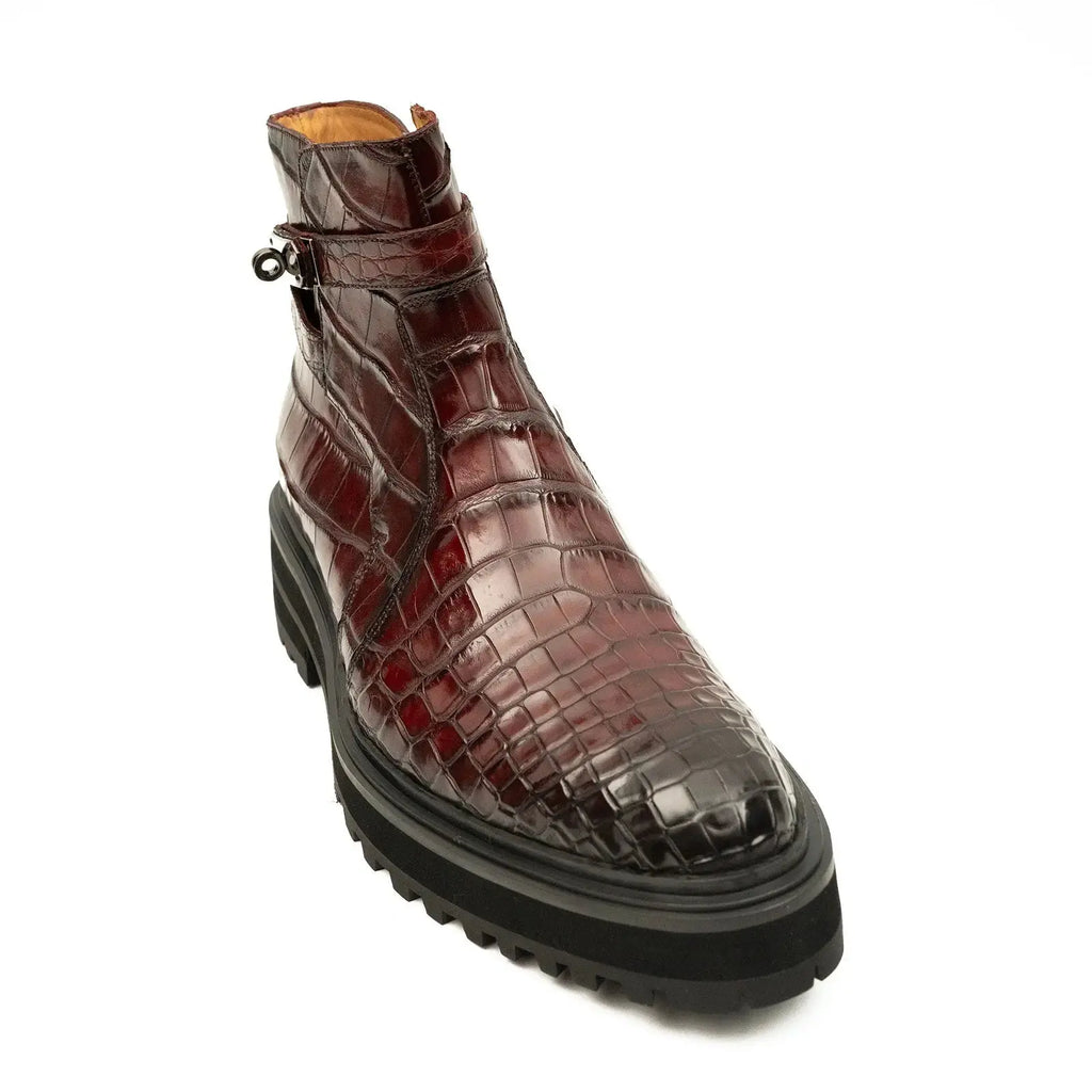 Handmade Nile Croc Chelsea Boots with Buckle DV DIVINCH