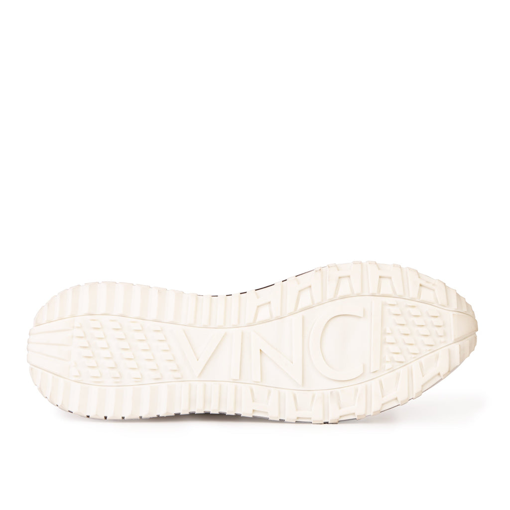 The Cenova White & Gold Leather Men Sneaker