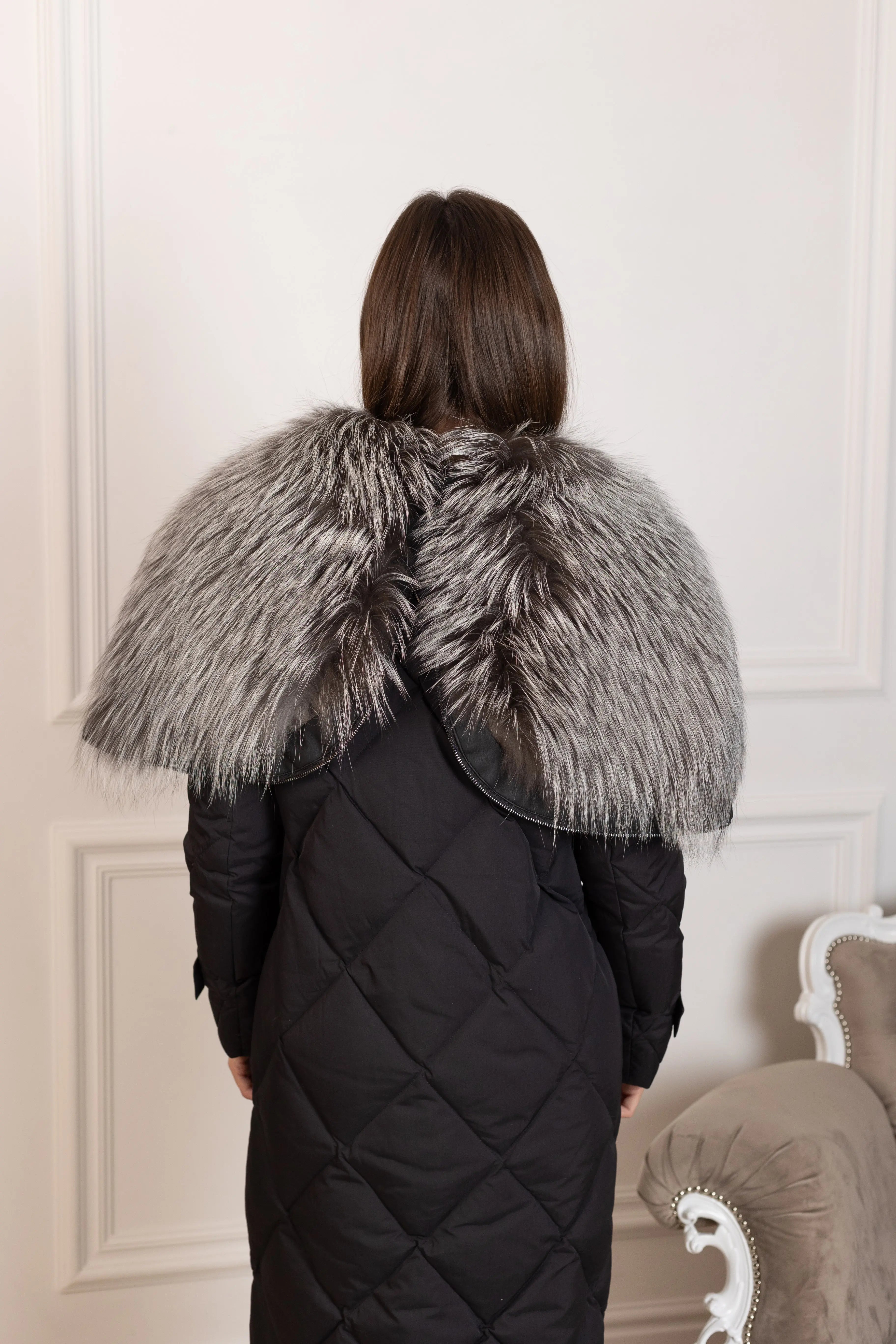 Genuine Silver Fox Fur Collar-Hood Down Winter Coat Alaska® Outerwear Company