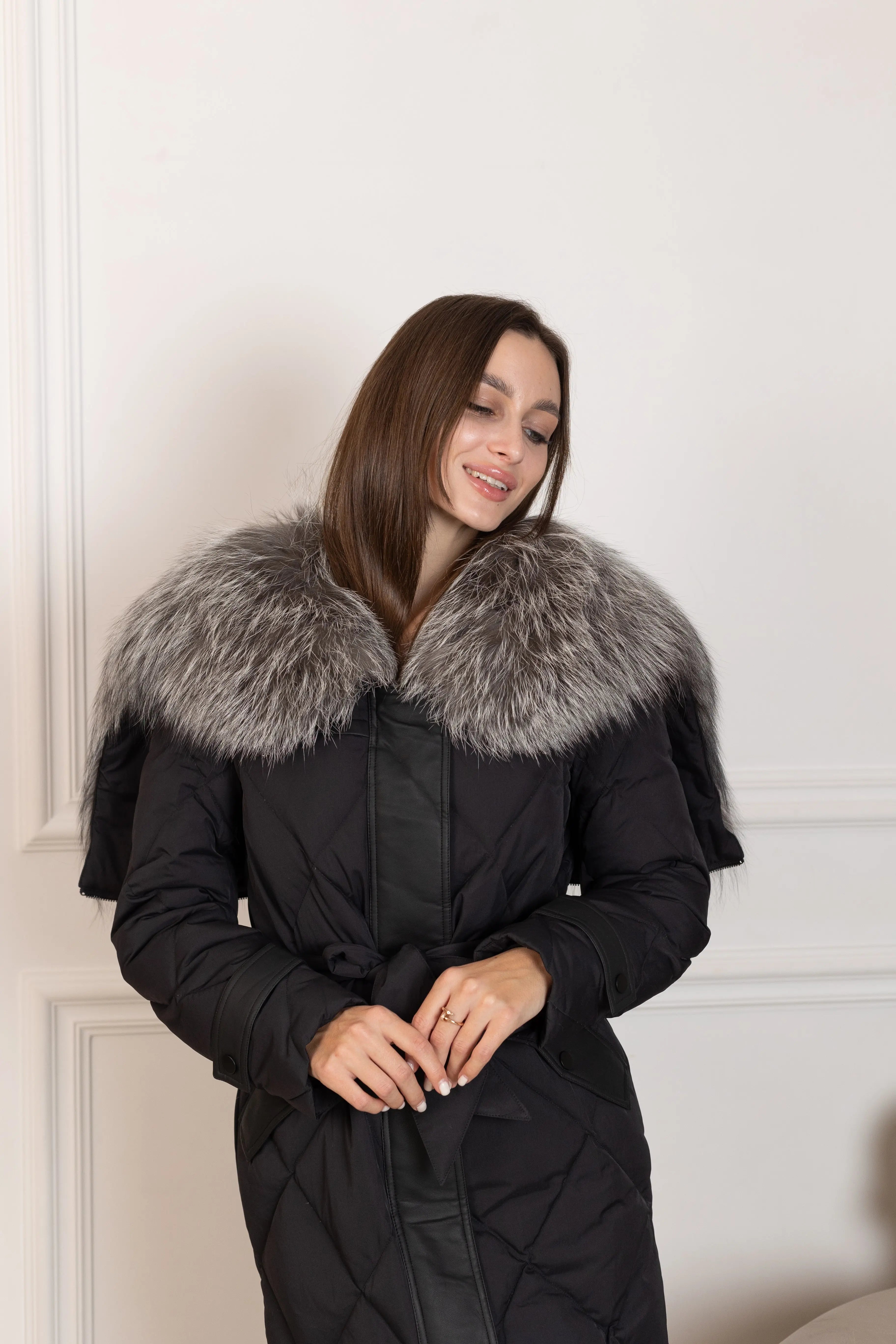 Genuine Silver Fox Fur Collar-Hood Down Winter Coat Alaska® Outerwear Company