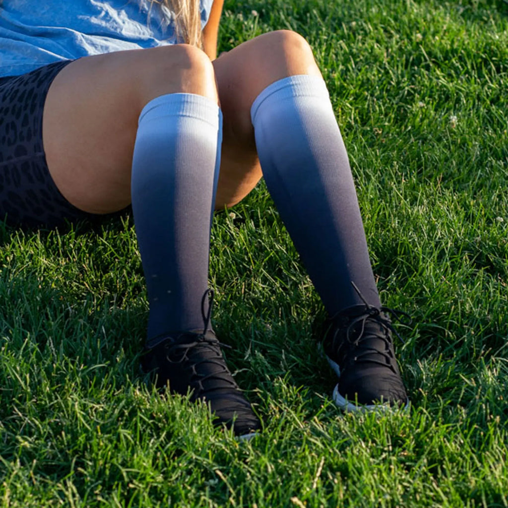 Knee-High Compression Socks – Black Ombre Comrad