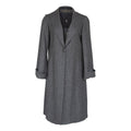 Worsted Flannel Long Trench Coat Gray Women’s Elegant Outerwear