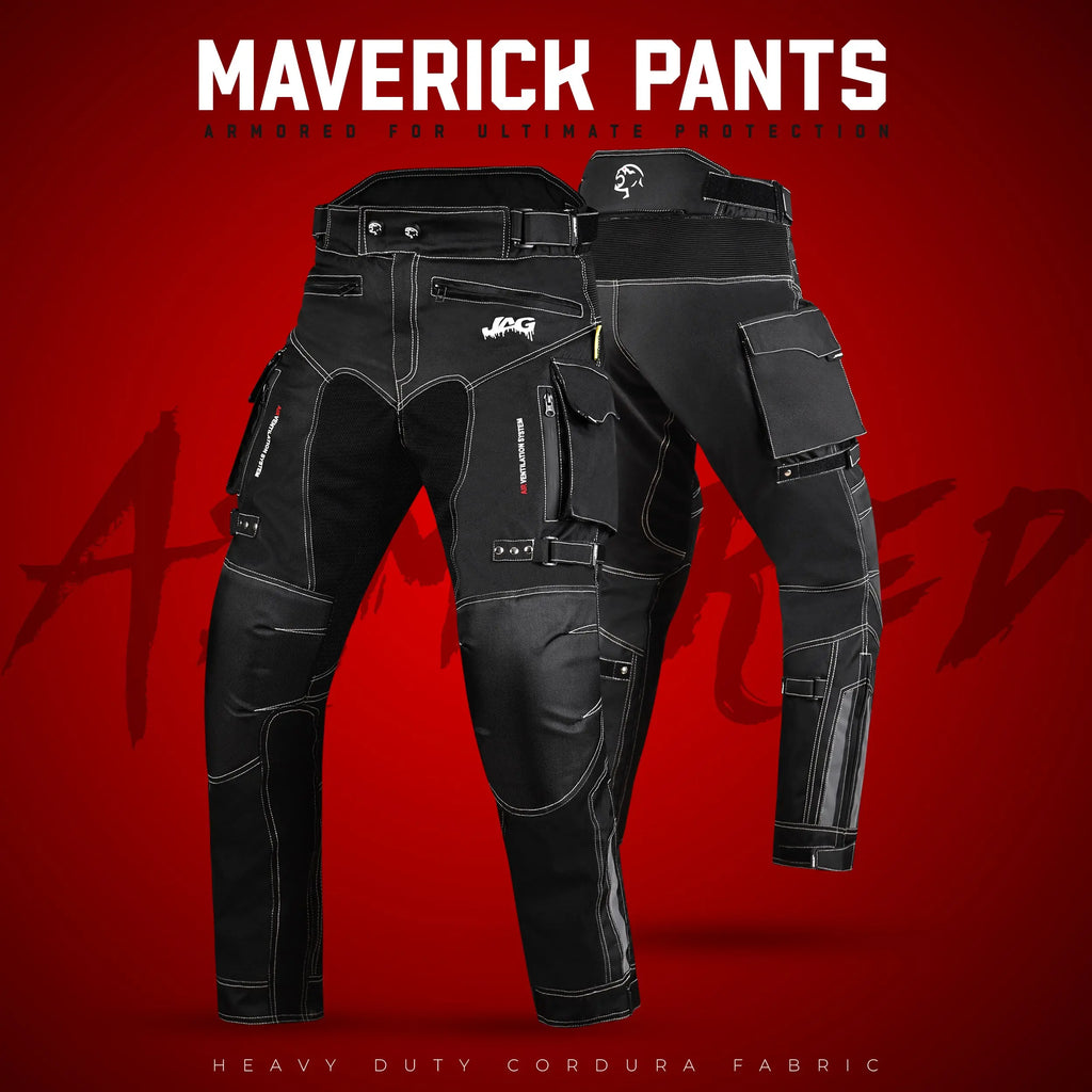 JAG Maverick Motorcycle Protective Pant - Black JAG