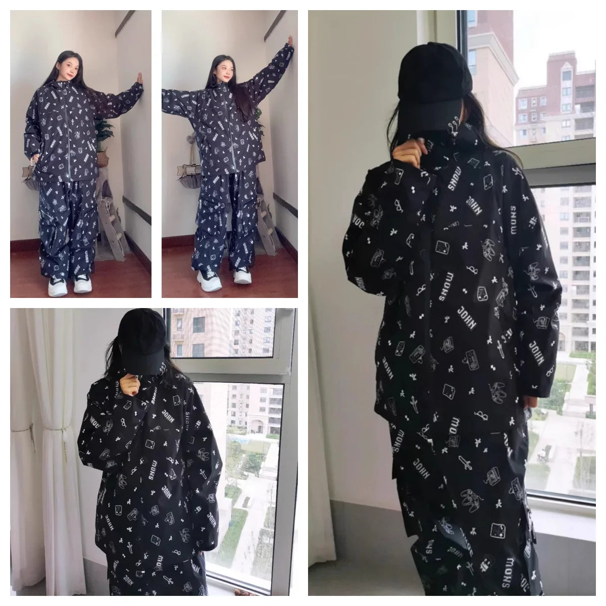 JOHN SNOW Ski Suit Set Windproof Waterproof Warm Women's Skiing Pants