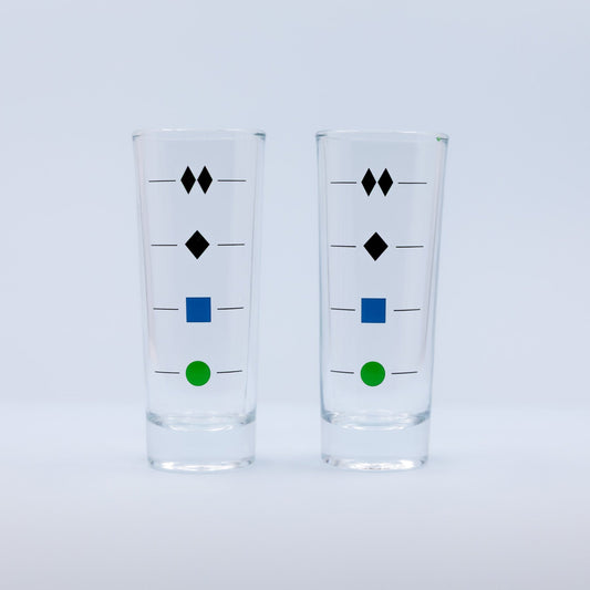 Trail Sign Shot Glasses (Set of 2)