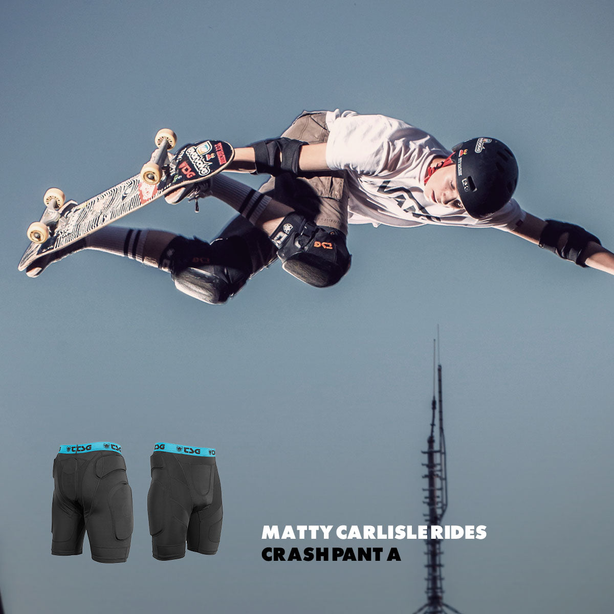 TSG - Protective Shorts - Crash Pant A - Black