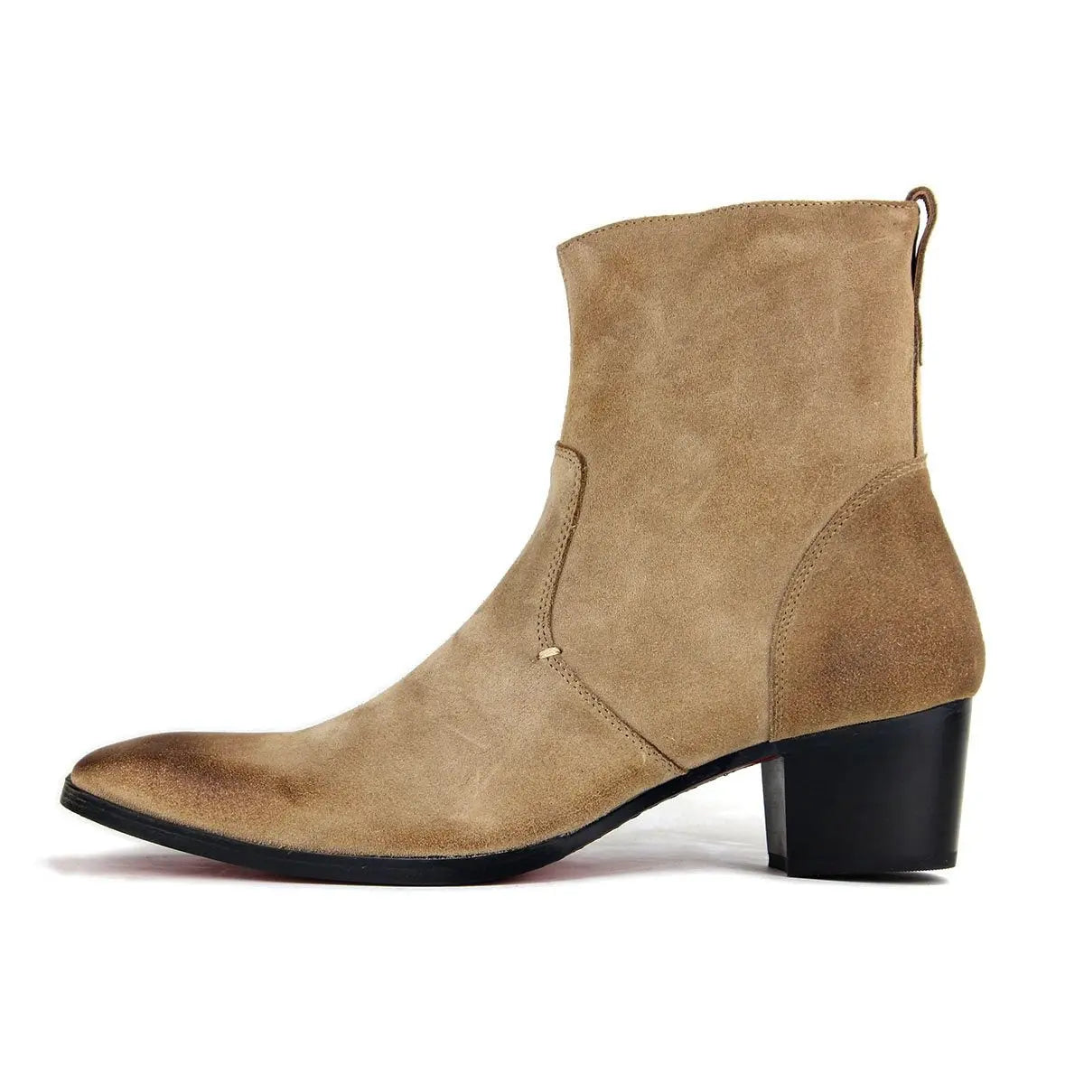 Suede High Heel Chelsea Boots OSSTONE