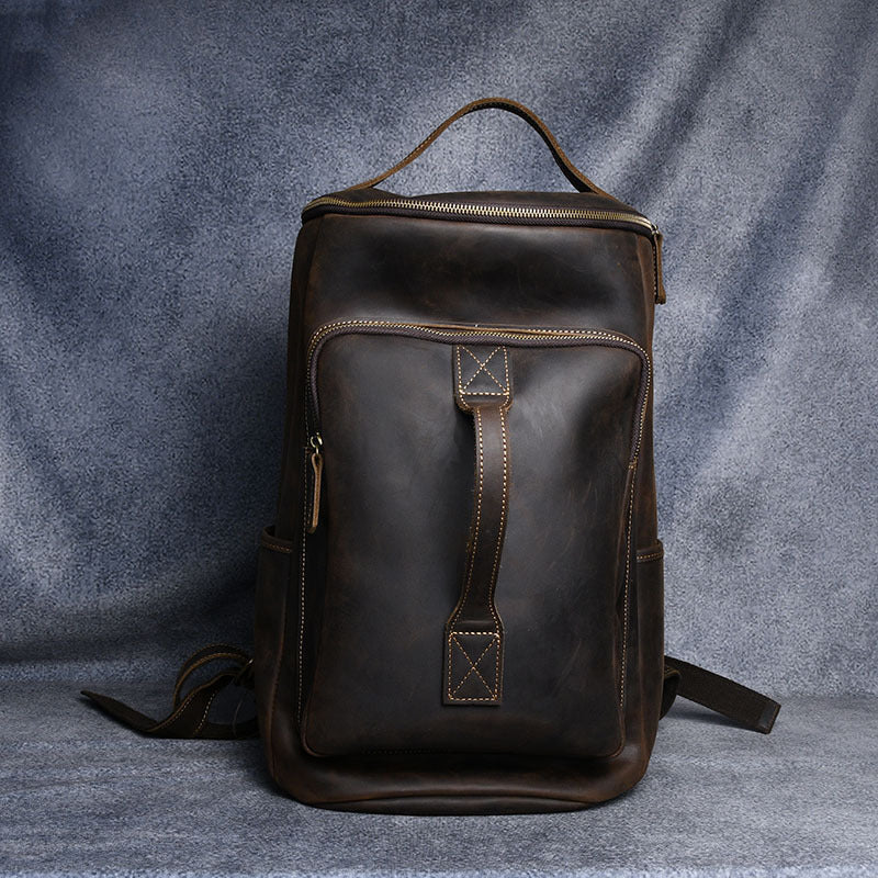 Vintage Crazy Horse Leather Travel Backpack Sell My Stuff