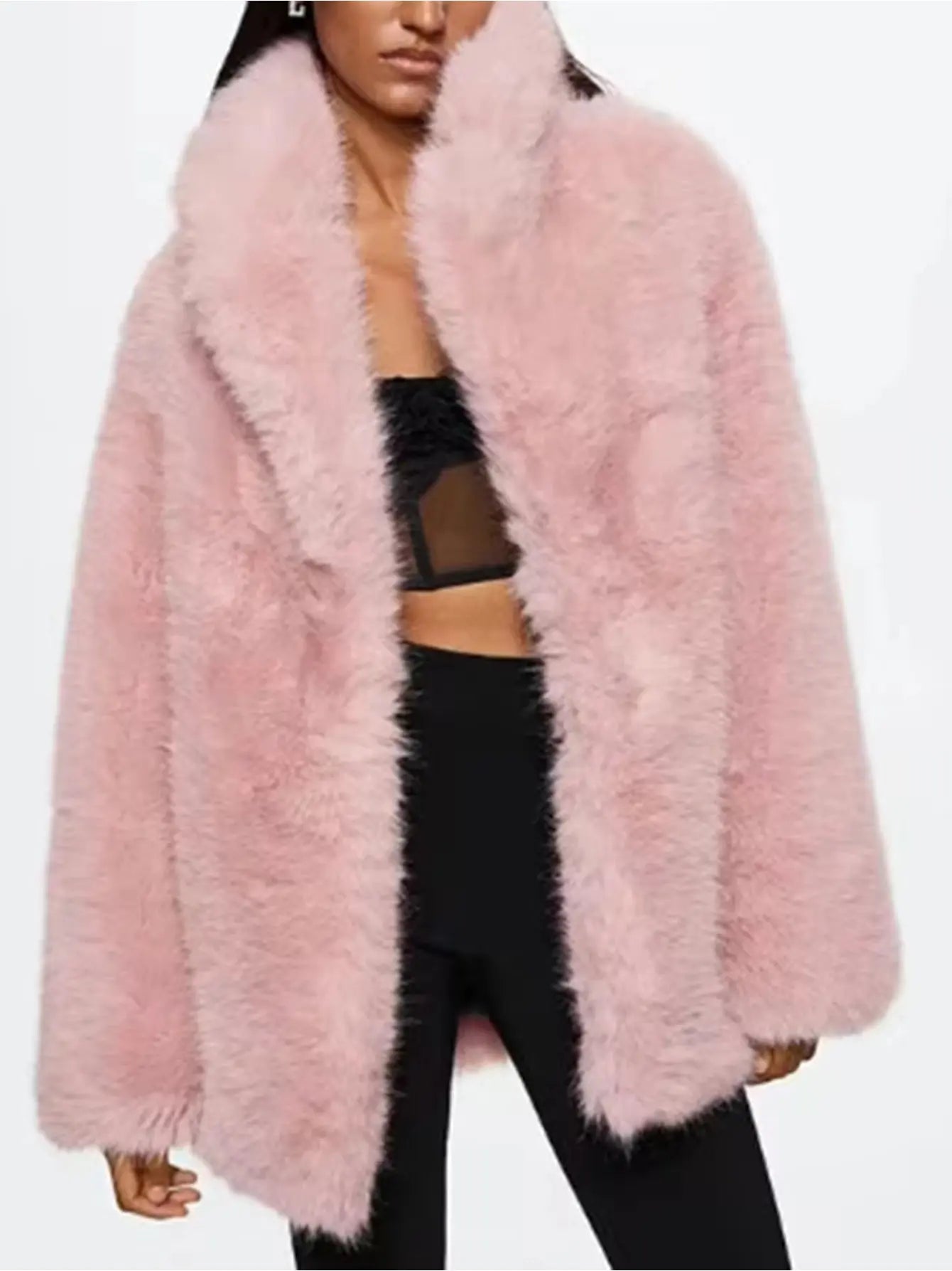 Elegant Sophisticated  Formal Wear V-neck Winter Coat Trendy Attic Store01