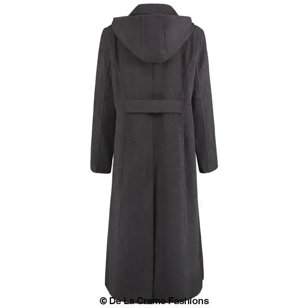 Faux Wool Longline Hooded Winter Coat Femstylo