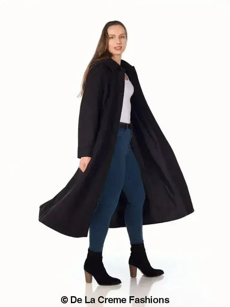 Faux Wool Longline Hooded Winter Coat Femstylo
